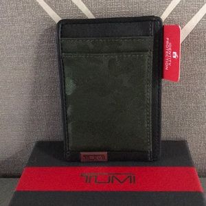 New Tumi Slim Money Clip Card Case